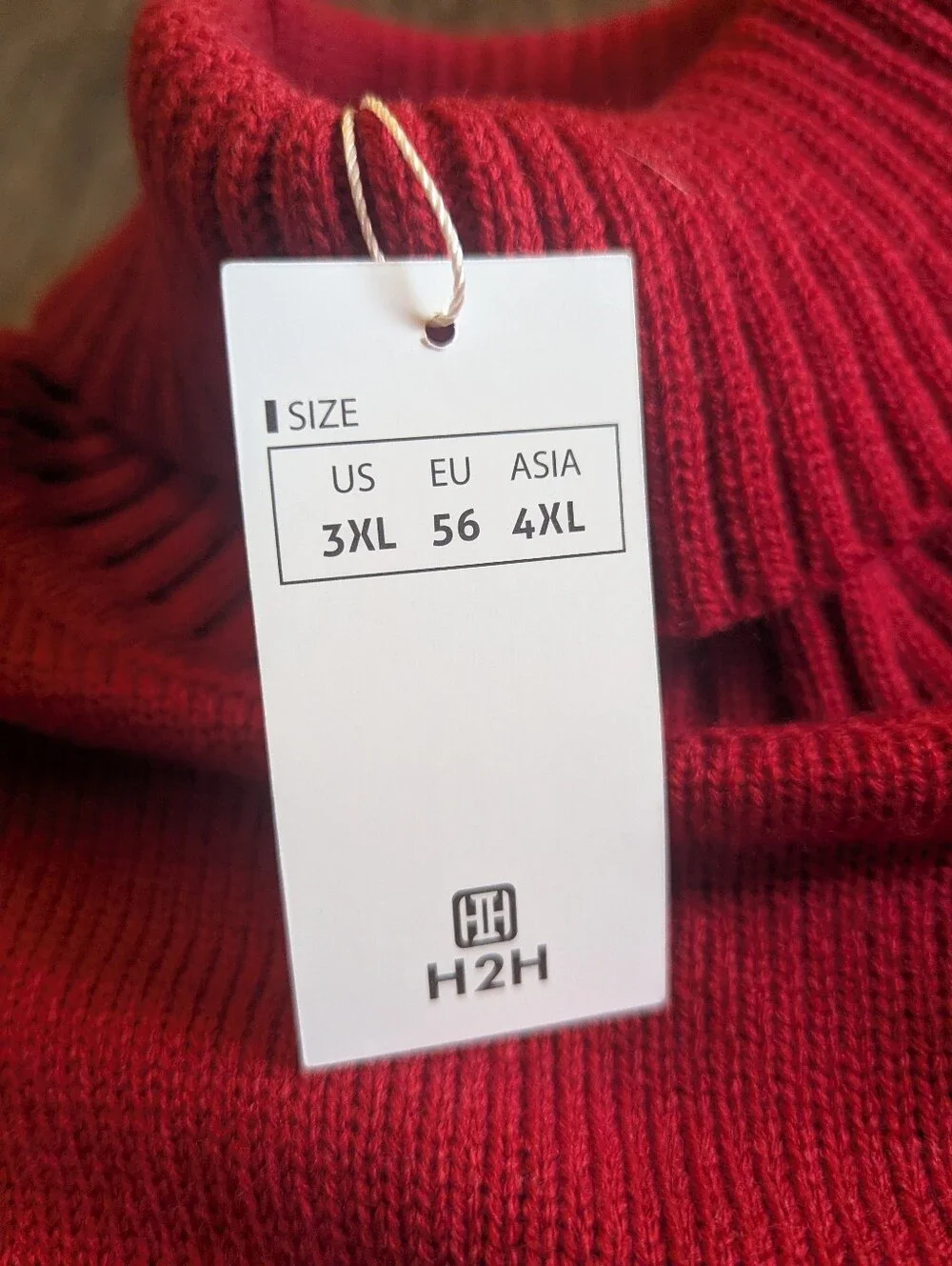 Men's Red Fair Isle Turtleneck Sweater 3XL